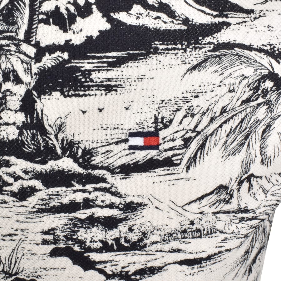 Image number 3 for Tommy Hilfiger All Over Print Polo T Shirt Beige
