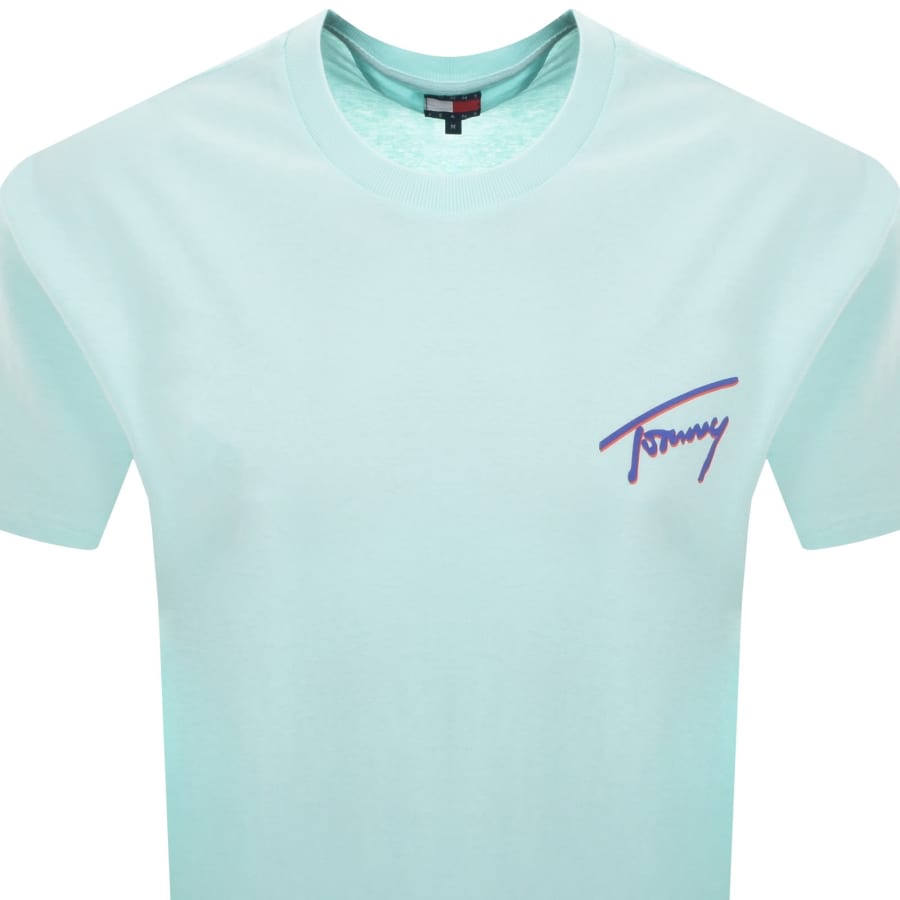 Image number 3 for Tommy Jeans Faded Graphic T Shirt Blue