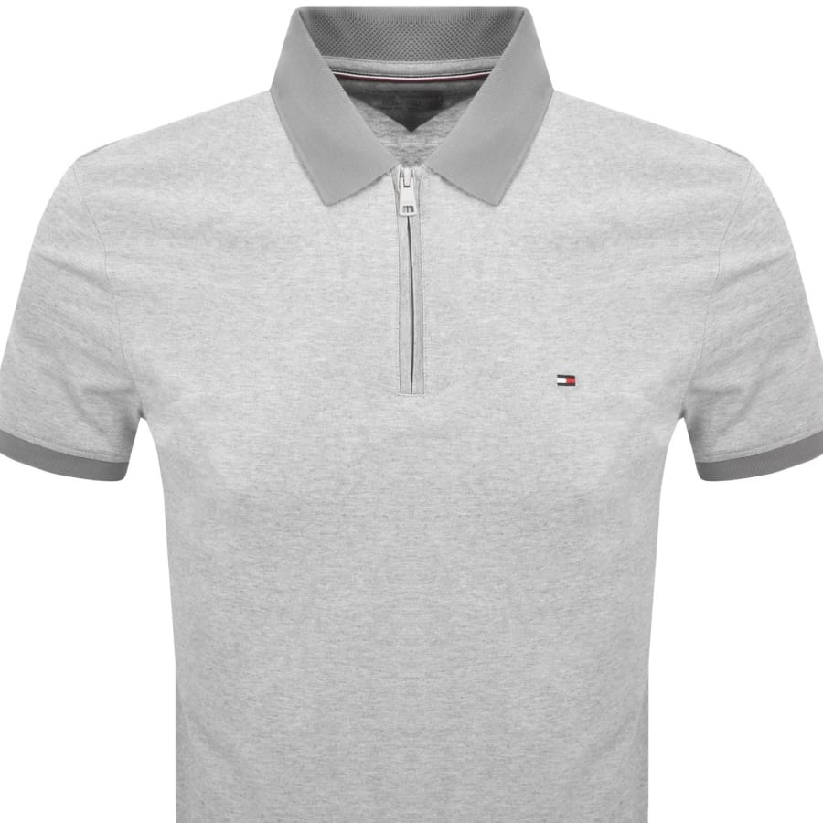 Image number 2 for Tommy Hilfiger Performance Polo T Shirt Grey