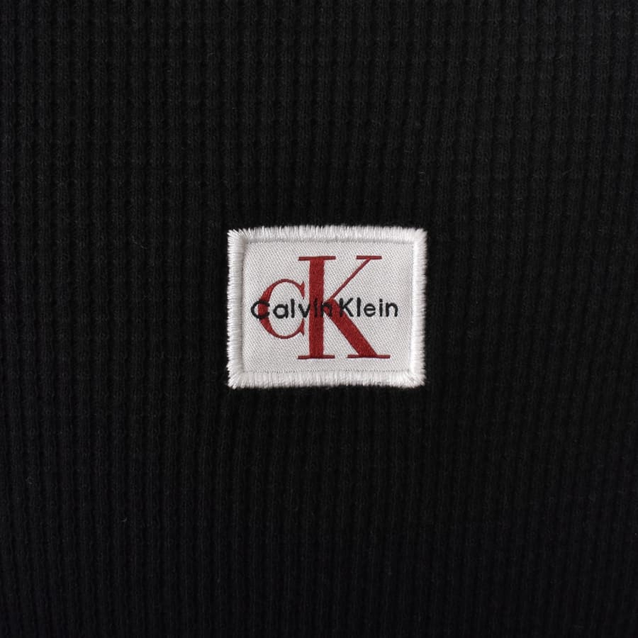 Image number 3 for Calvin Klein Jeans Waffle T Shirt Black