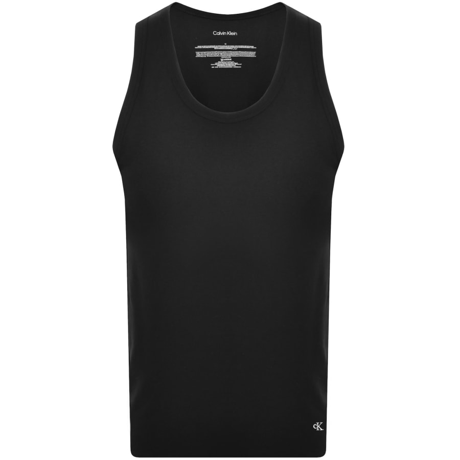 Image number 2 for Calvin Klein 3 Pack Vest T Shirts Black