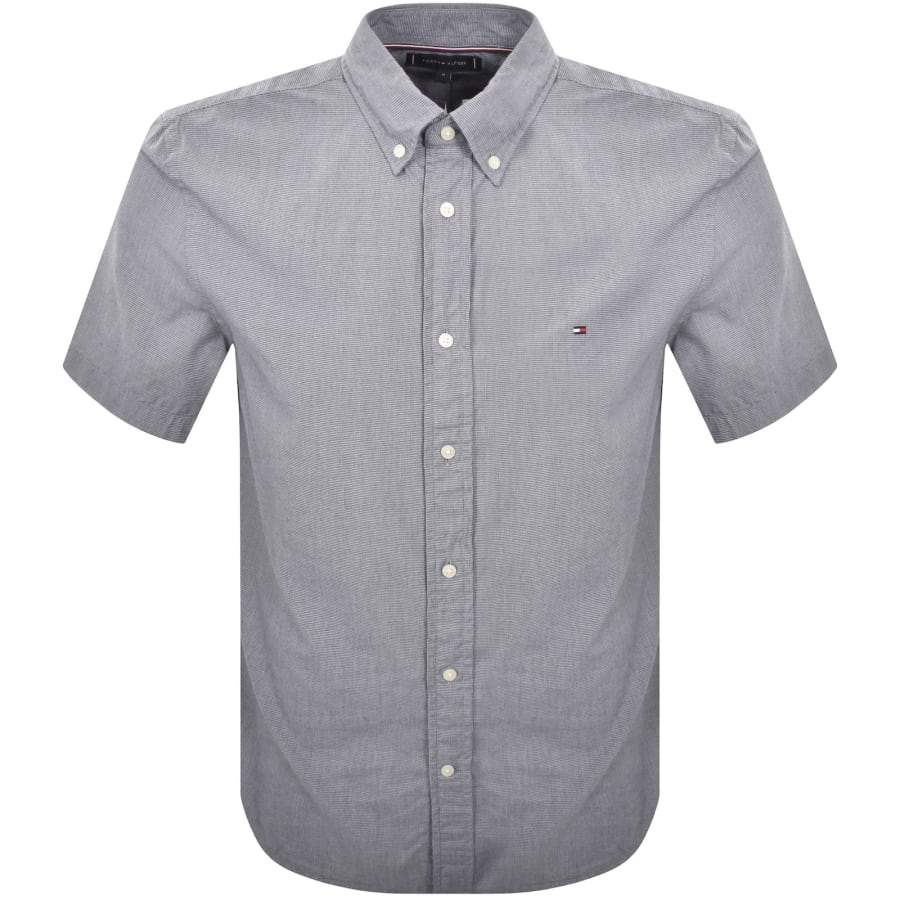 Image number 1 for Tommy Hilfiger Flex Poplin Shirt Navy
