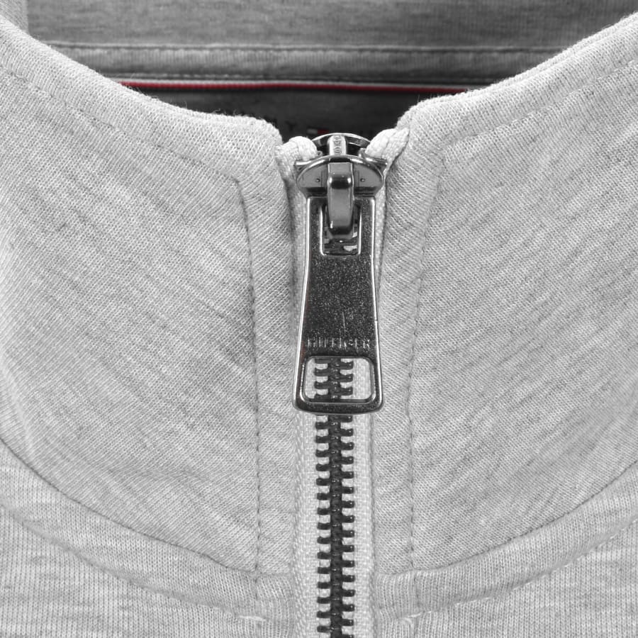 Image number 4 for Tommy Hilfiger Logo QZ Sweatshirt Grey