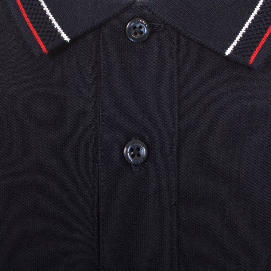 Image number 4 for Tommy Hilfiger Placket Interest Polo Navy
