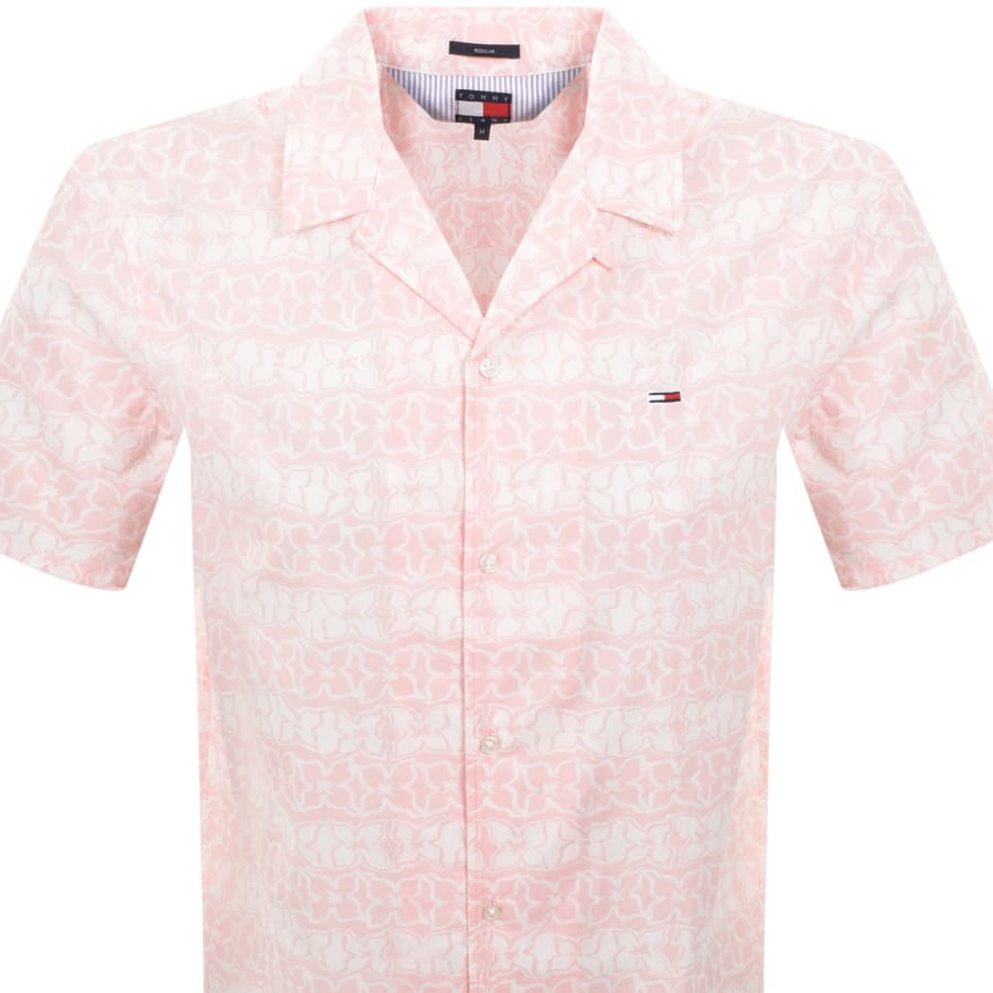Image number 2 for Tommy Jeans Short Sleeved Shirt Pink