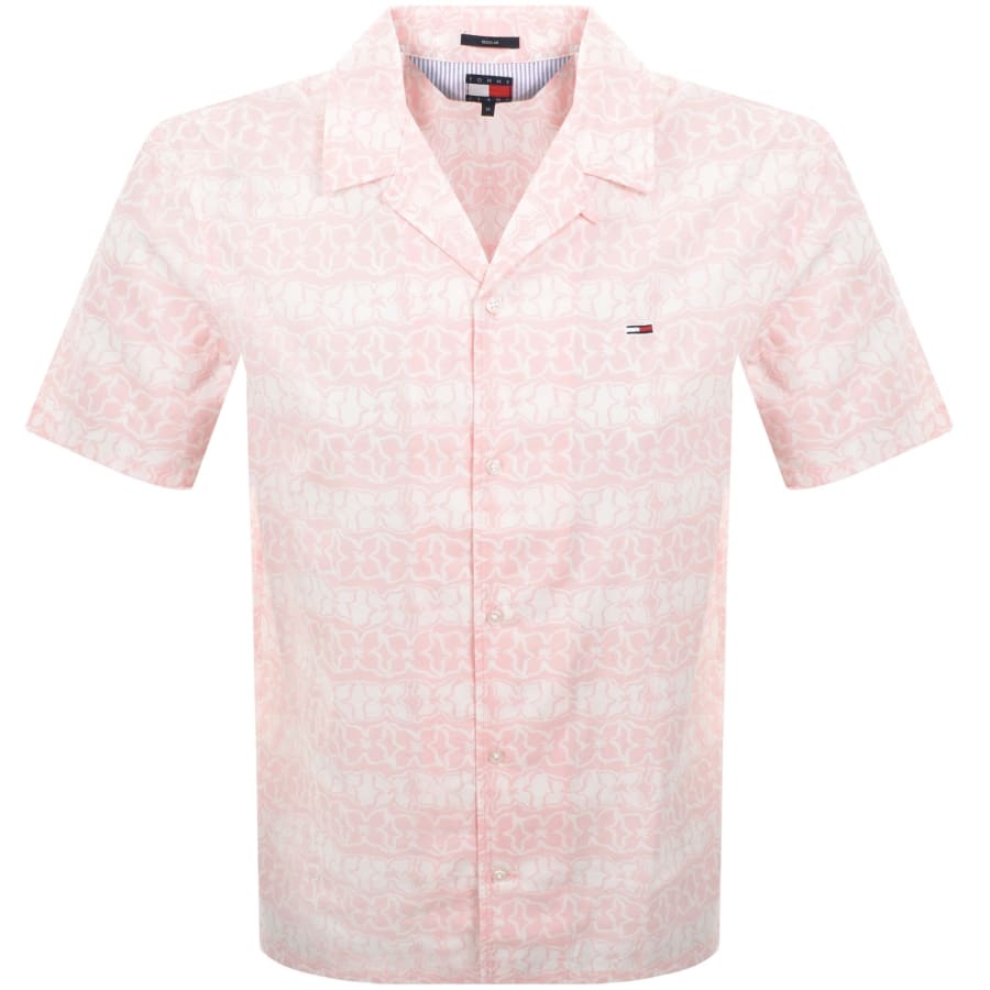 Image number 1 for Tommy Jeans Short Sleeved Shirt Pink
