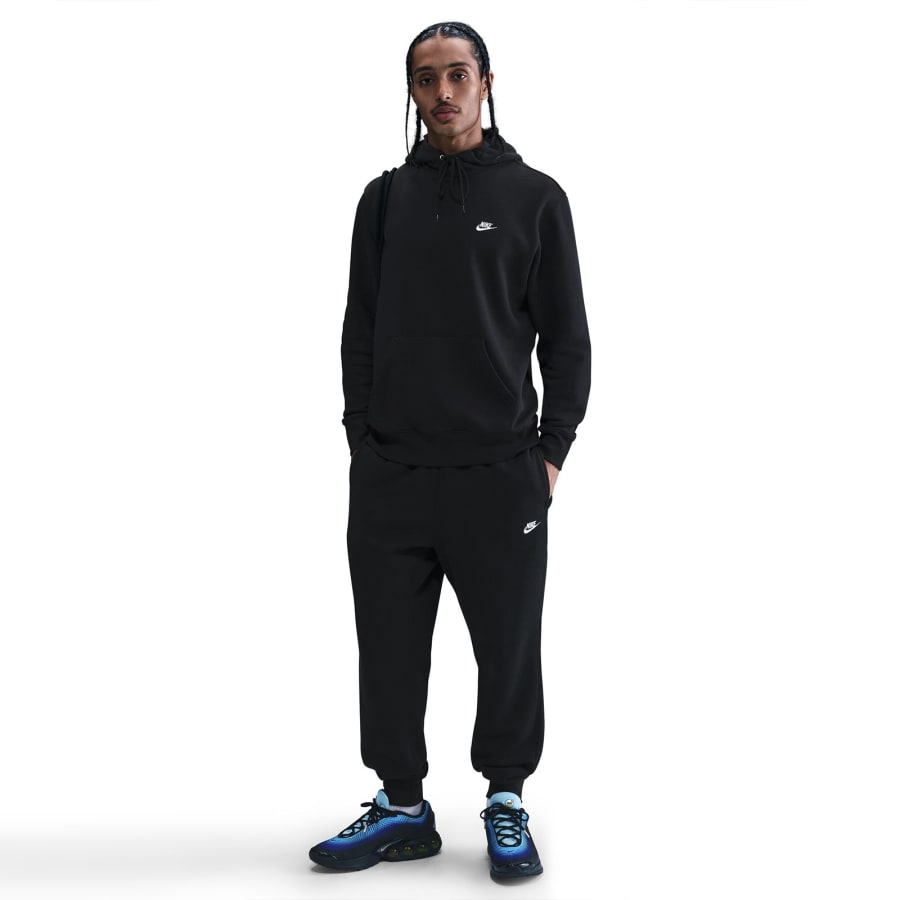 Image number 5 for Nike Club Hooded Tracksuit Black