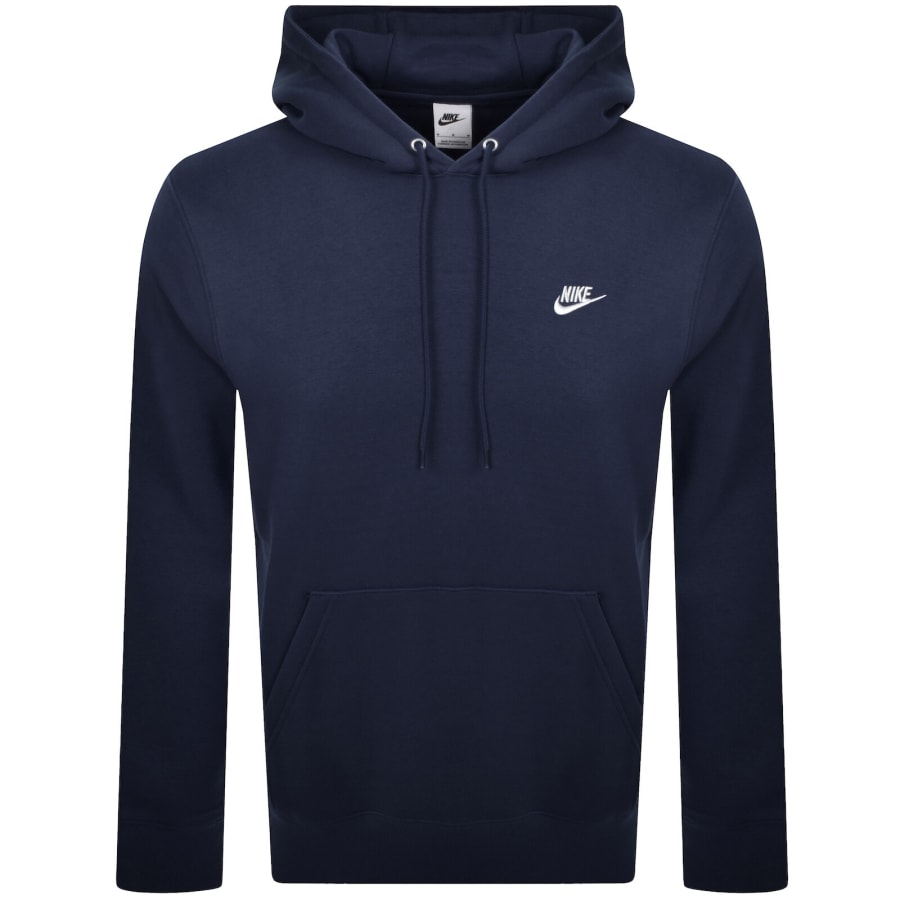 Image number 2 for Nike Club Hooded Tracksuit Navy