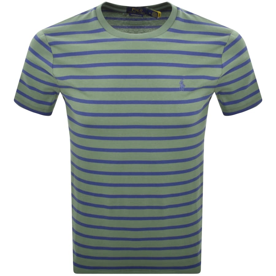 Image number 1 for Ralph Lauren Stripe T Shirt Green