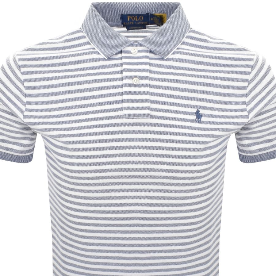 Image number 2 for Ralph Lauren Custom Slim Polo T Shirt Blue