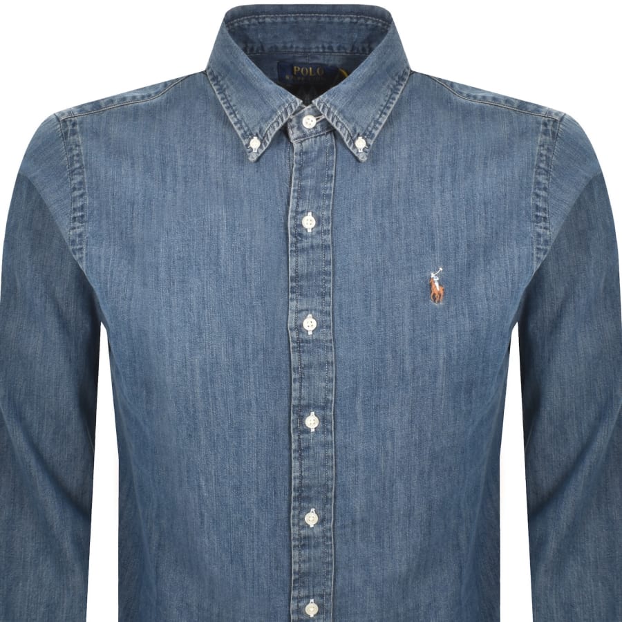 Image number 2 for Ralph Lauren Long Sleeve Shirt Blue