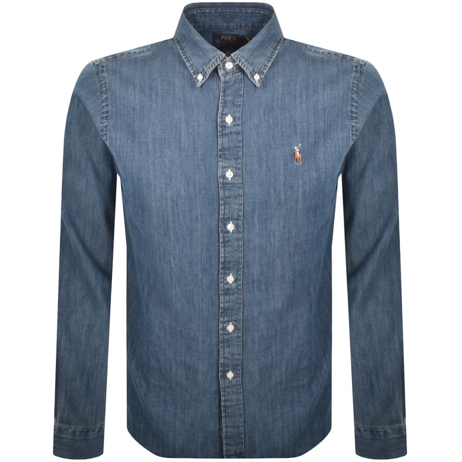 Image number 1 for Ralph Lauren Long Sleeve Shirt Blue