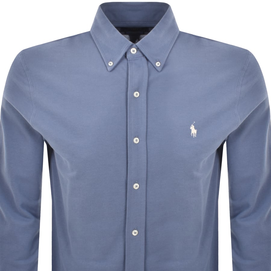 Image number 2 for Ralph Lauren Featherweight Mesh Shirt Blue