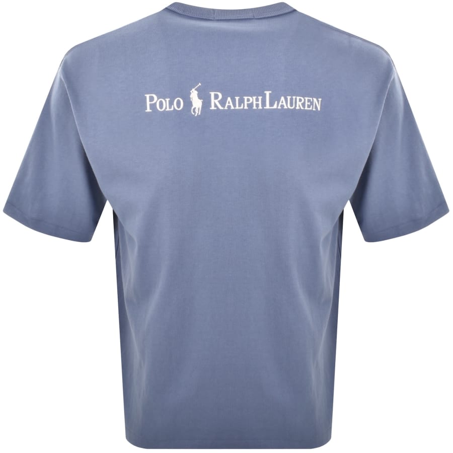Image number 5 for Ralph Lauren Logo Crew Neck T Shirt Blue