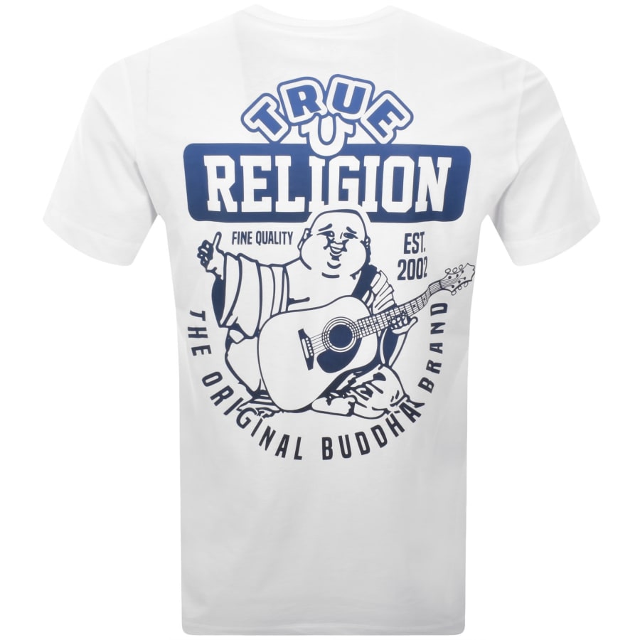 Image number 5 for True Religion Gradient Buddah T Shirt White