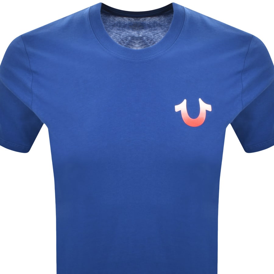 Image number 3 for True Religion Gradient Buddah T Shirt Blue