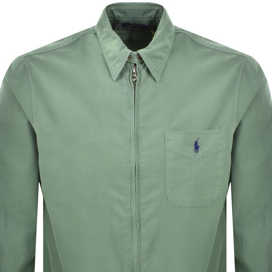 Image number 2 for Ralph Lauren Logo Overshirt Green