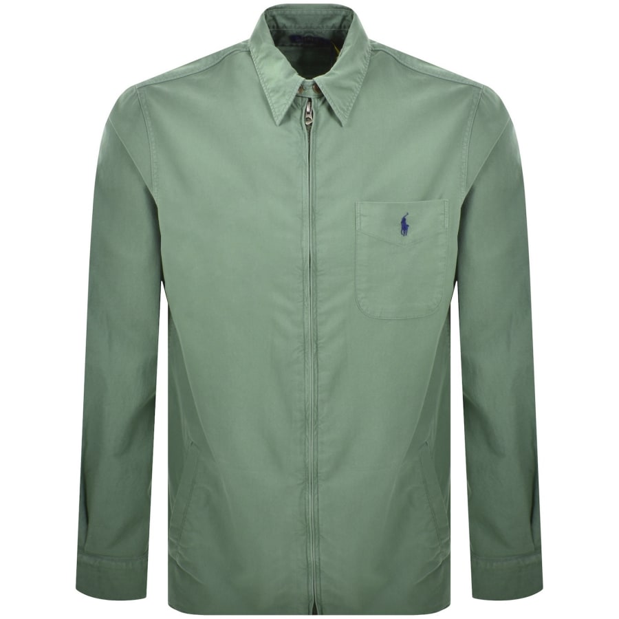 Image number 1 for Ralph Lauren Logo Overshirt Green