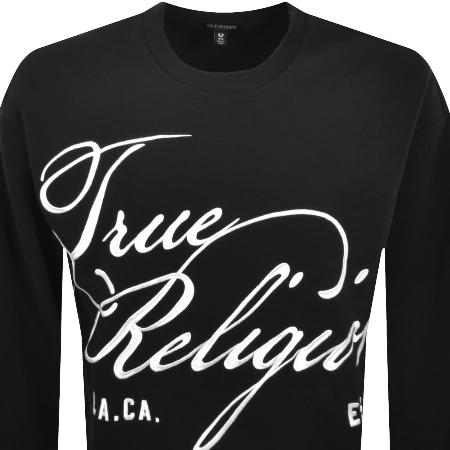 Image number 2 for True Religion Script Sweatshirt Black