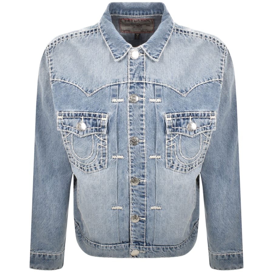 Image number 2 for True Religion Oversized Super T Jacket Blue