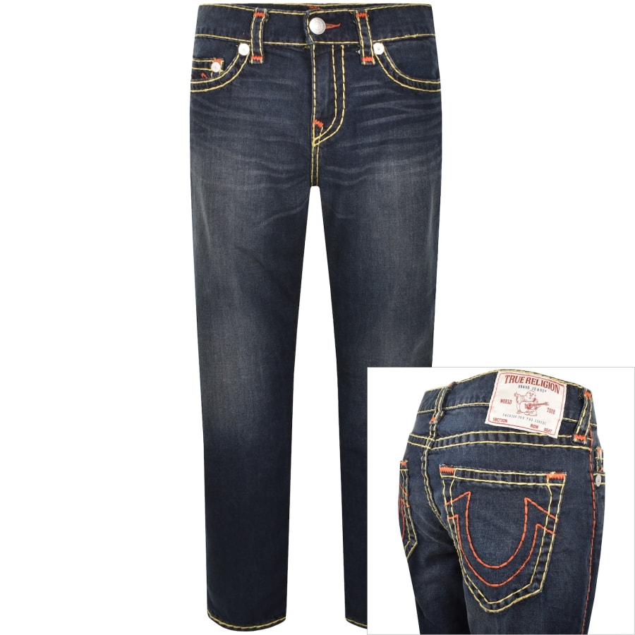 Image number 1 for True Religion Rocco Dark Wash Skinny Jeans Blue