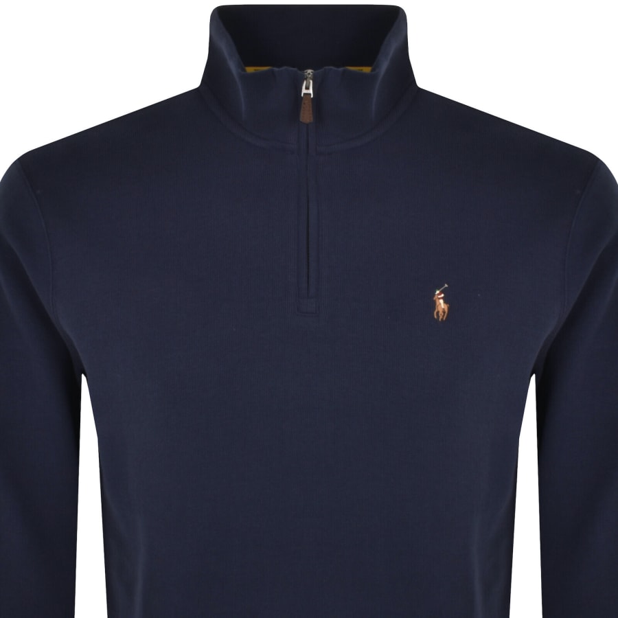 Image number 2 for Ralph Lauren Half Zip Sweatshirt Navy