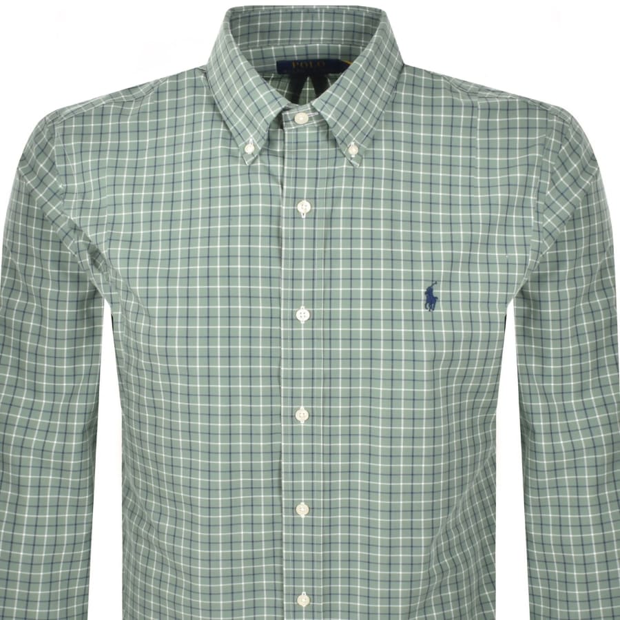 Image number 2 for Ralph Lauren Check Long Sleeve Shirt Green