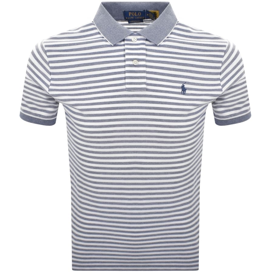 Image number 1 for Ralph Lauren Custom Slim Polo T Shirt Navy