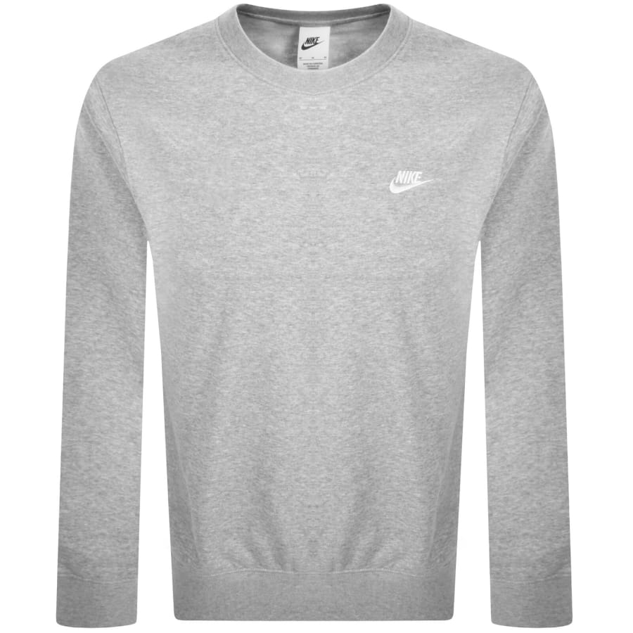 Image number 2 for Nike Club Crew Neck Tracksuit Grey
