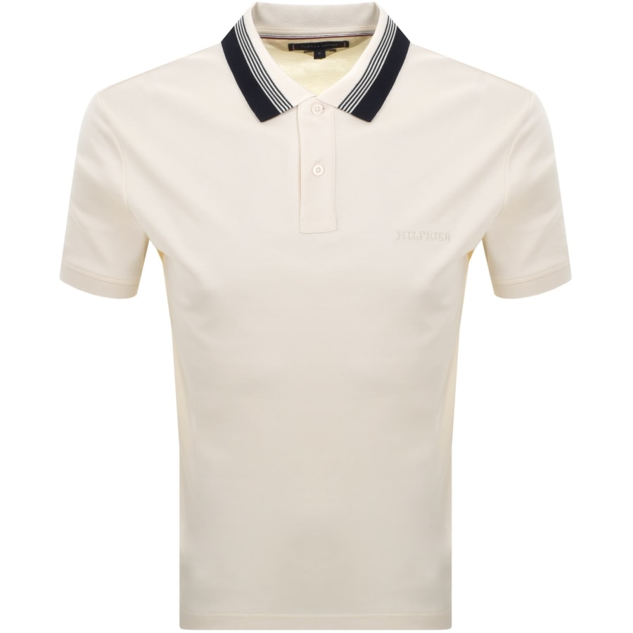 Image number 1 for Tommy Hilfiger Interlock Polo Cream