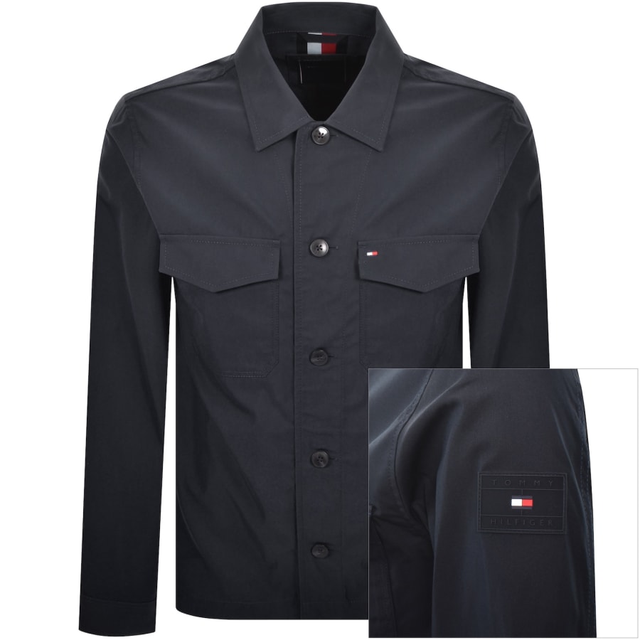 Image number 1 for Tommy Hilfiger Nylon Overshirt Navy