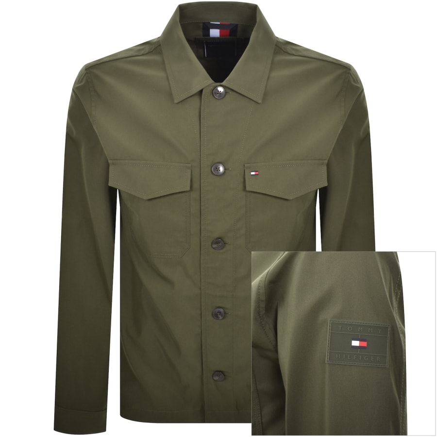 Image number 1 for Tommy Hilfiger Nylon Overshirt Green