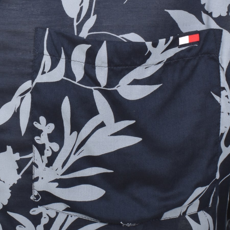 Image number 3 for Tommy Hilfiger Bowling Short Sleeve Shirt Navy