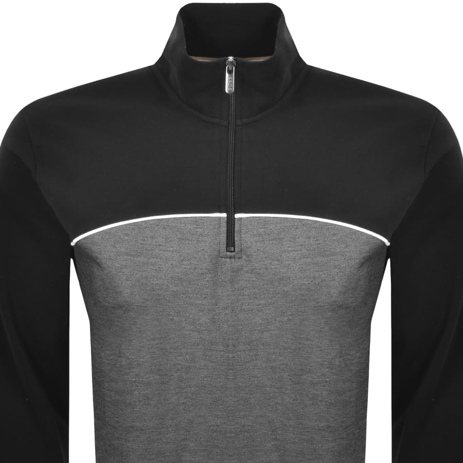 Image number 2 for BOSS Lounge Quarter Zip Track Top Black
