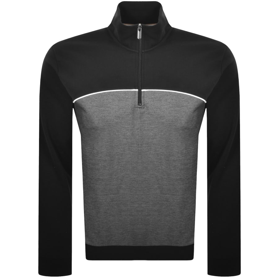 Image number 1 for BOSS Lounge Quarter Zip Track Top Black