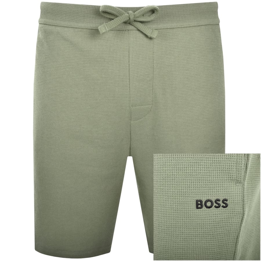 Image number 1 for BOSS Waffle Shorts Green