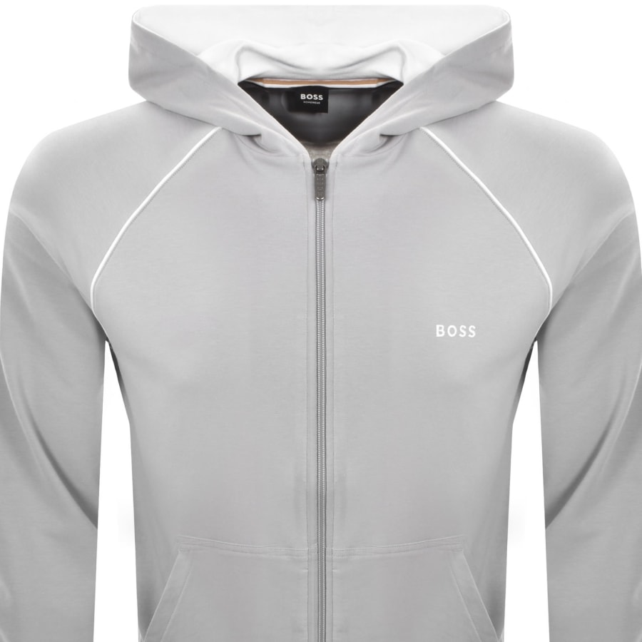 Image number 2 for BOSS Mix And Match Full Zip Hoodie Grey