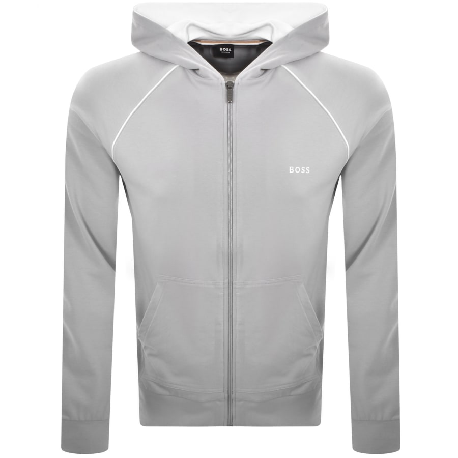 Image number 1 for BOSS Mix And Match Full Zip Hoodie Grey