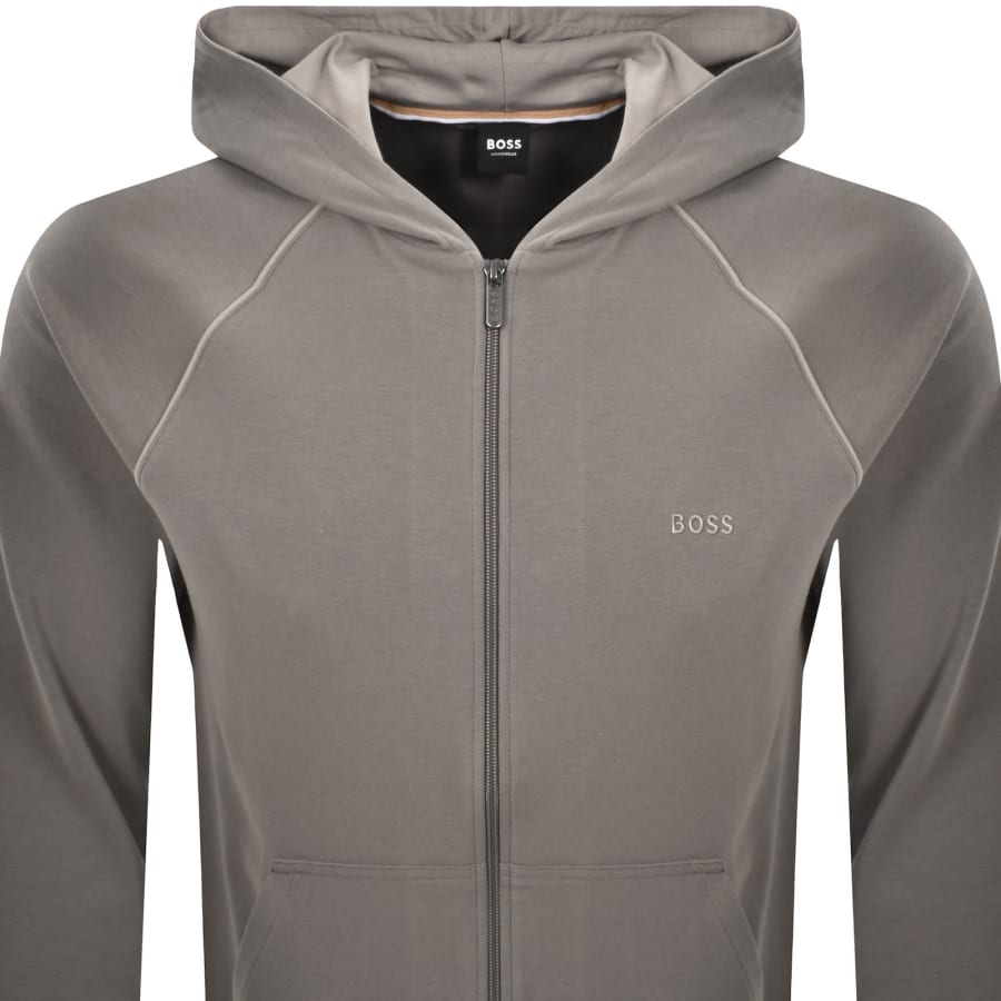 Image number 2 for BOSS Mix And Match Full Zip Hoodie Brown