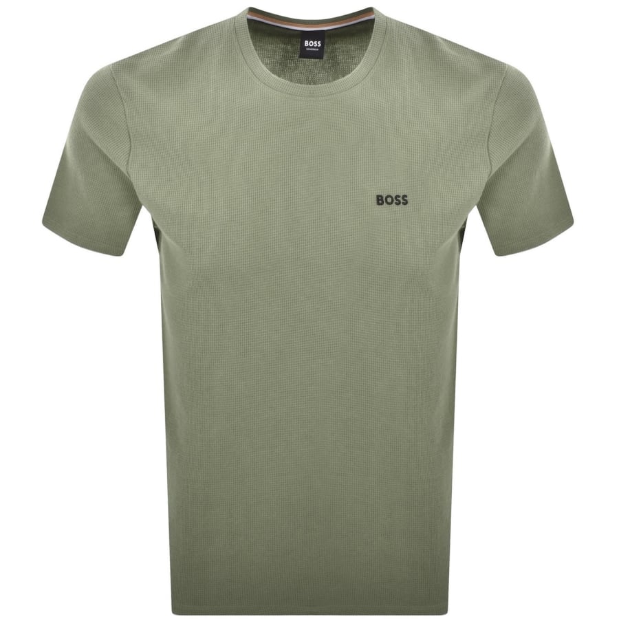 Image number 1 for BOSS Waffle T Shirt Green