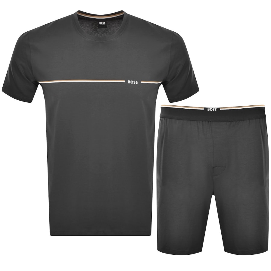 Image number 1 for BOSS Bamboo T Shirt And Short Set Grey