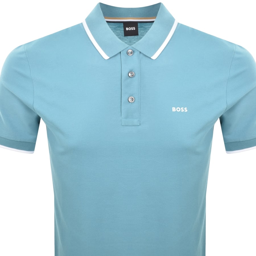 Image number 2 for BOSS Parlay 190 Polo T Shirt Pale Blue