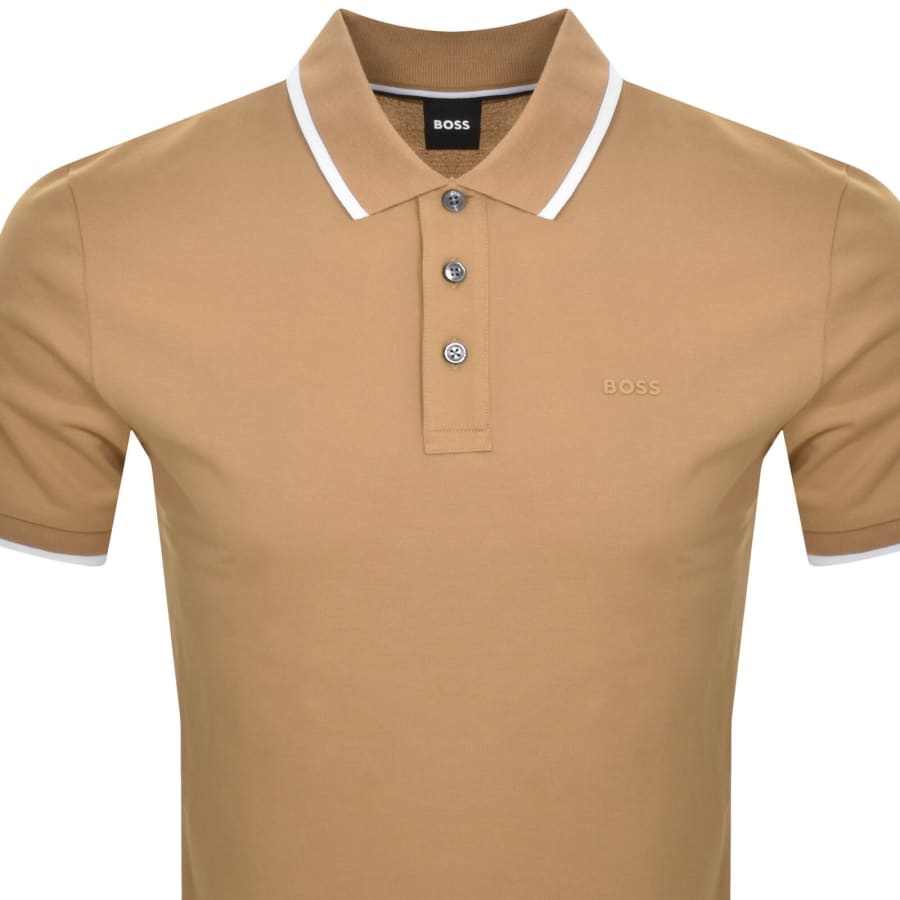 Image number 2 for BOSS Parlay 190 Polo T Shirt Beige