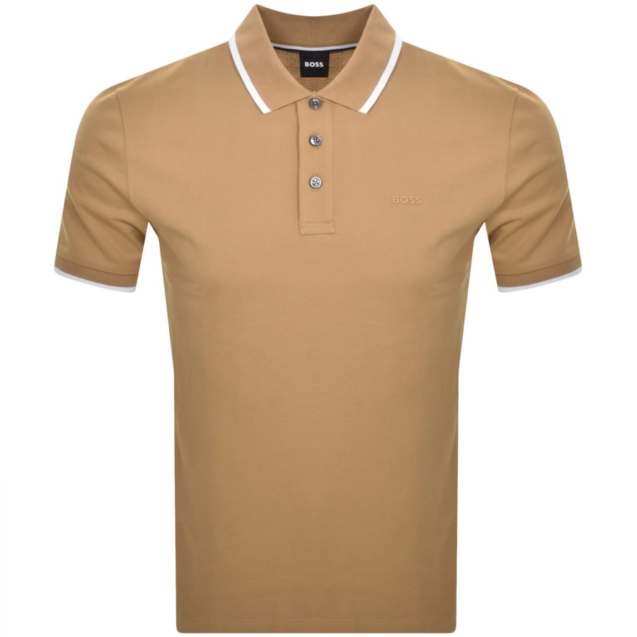 Image number 1 for BOSS Parlay 190 Polo T Shirt Beige