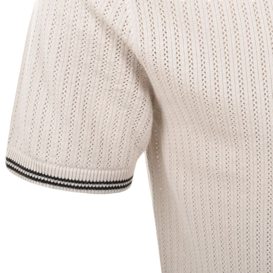 Image number 4 for Paul Smith Knit Polo T Shirt Beige