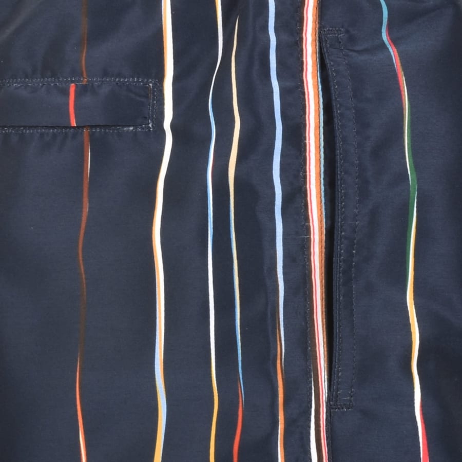 Image number 4 for Paul Smith Pinstripe Swim Shorts Navy