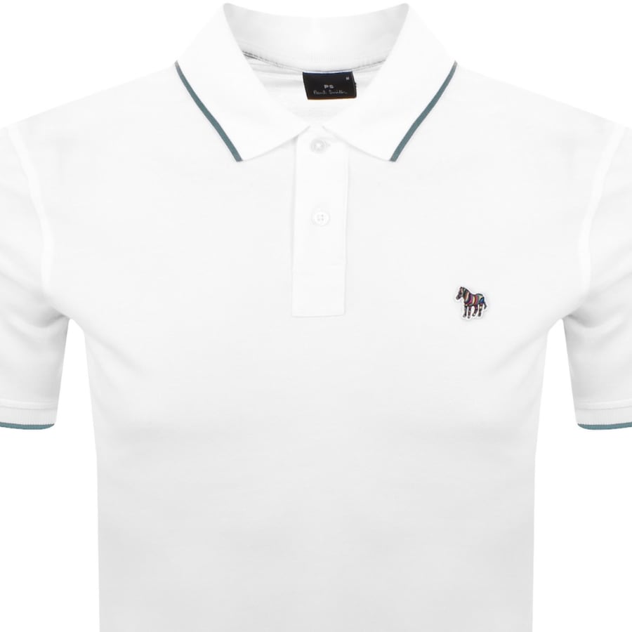 Image number 2 for Paul Smith Logo Badge Polo T Shirt White