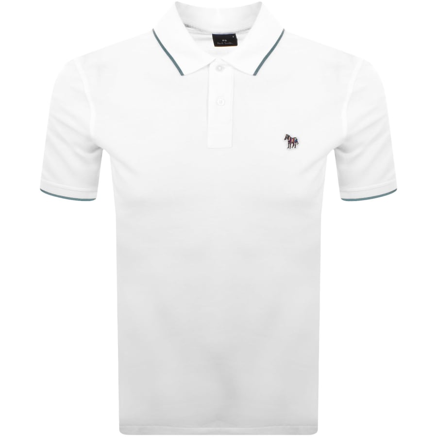 Image number 1 for Paul Smith Logo Badge Polo T Shirt White