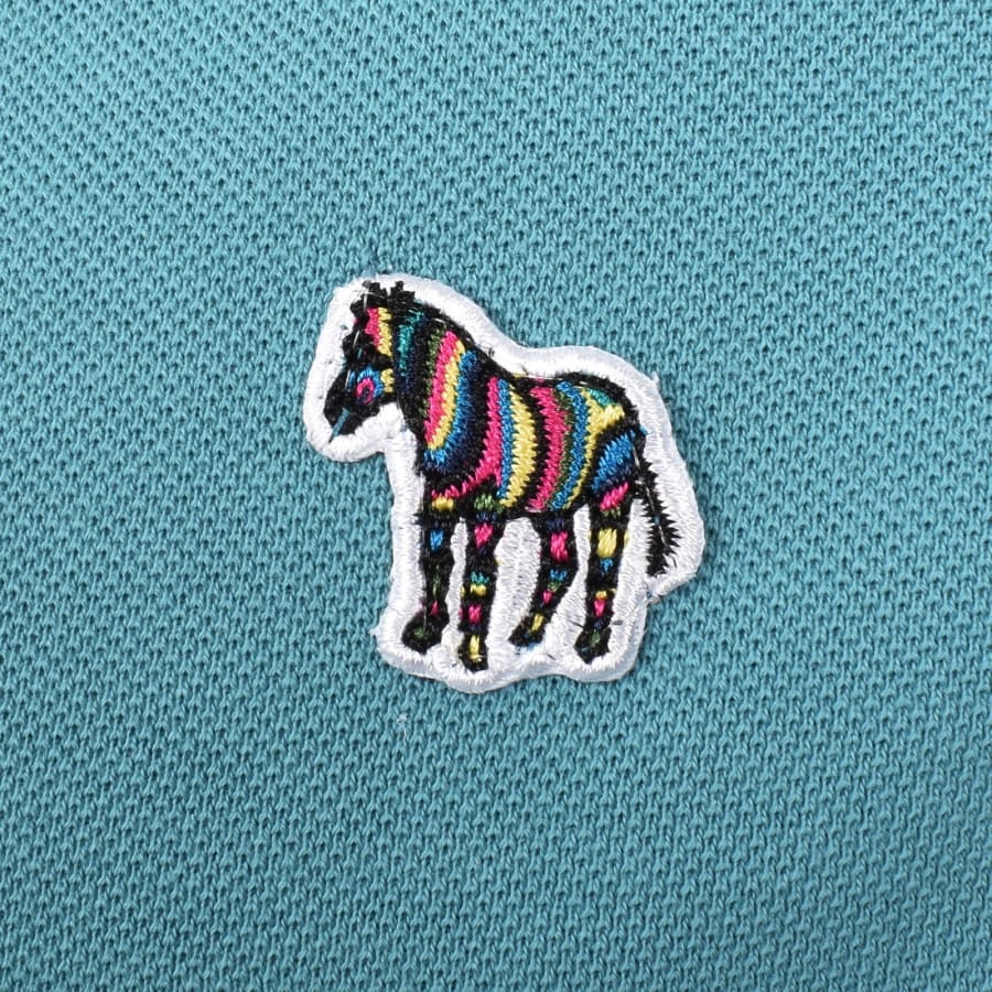 Image number 3 for Paul Smith Logo Badge Polo T Shirt Blue