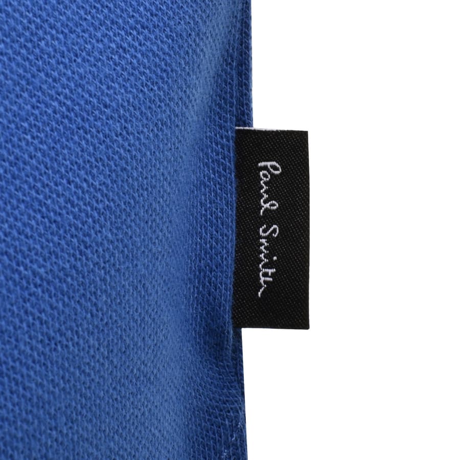Image number 4 for Paul Smith Half Zip Polo T Shirt Blue